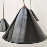 Enameled sheet metal pendant lights