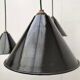 Enameled sheet metal pendant lights