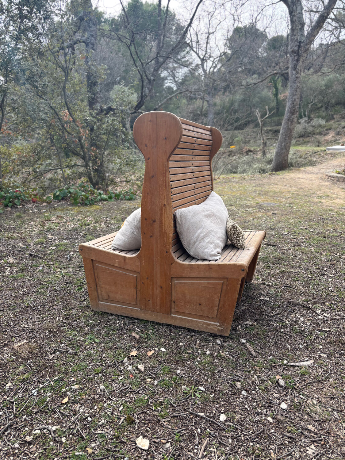 Old double-sided bench