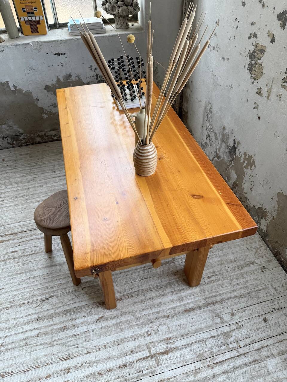 Farmhouse table, mountain furniture from the 50s
