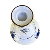 Porcelain cobalt candle holder Wallendorf 1762, Germany 1970s.