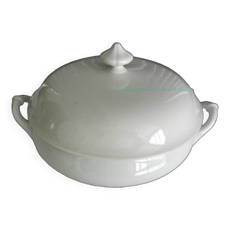 Old white porcelain vegetable dish