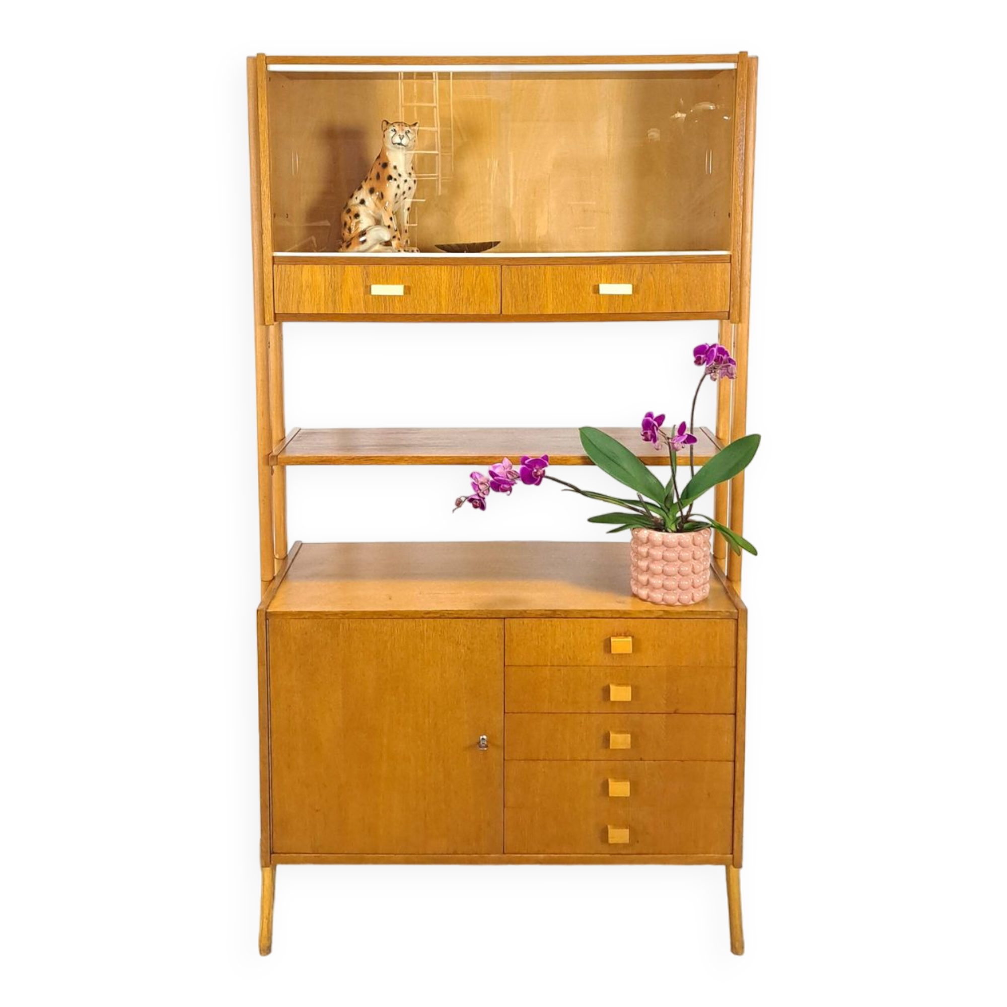 Design Frantisek Jirak vitrinekast met lades