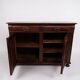 Low antique sideboard - hand polished mahogany - fixed shelves - 1880s