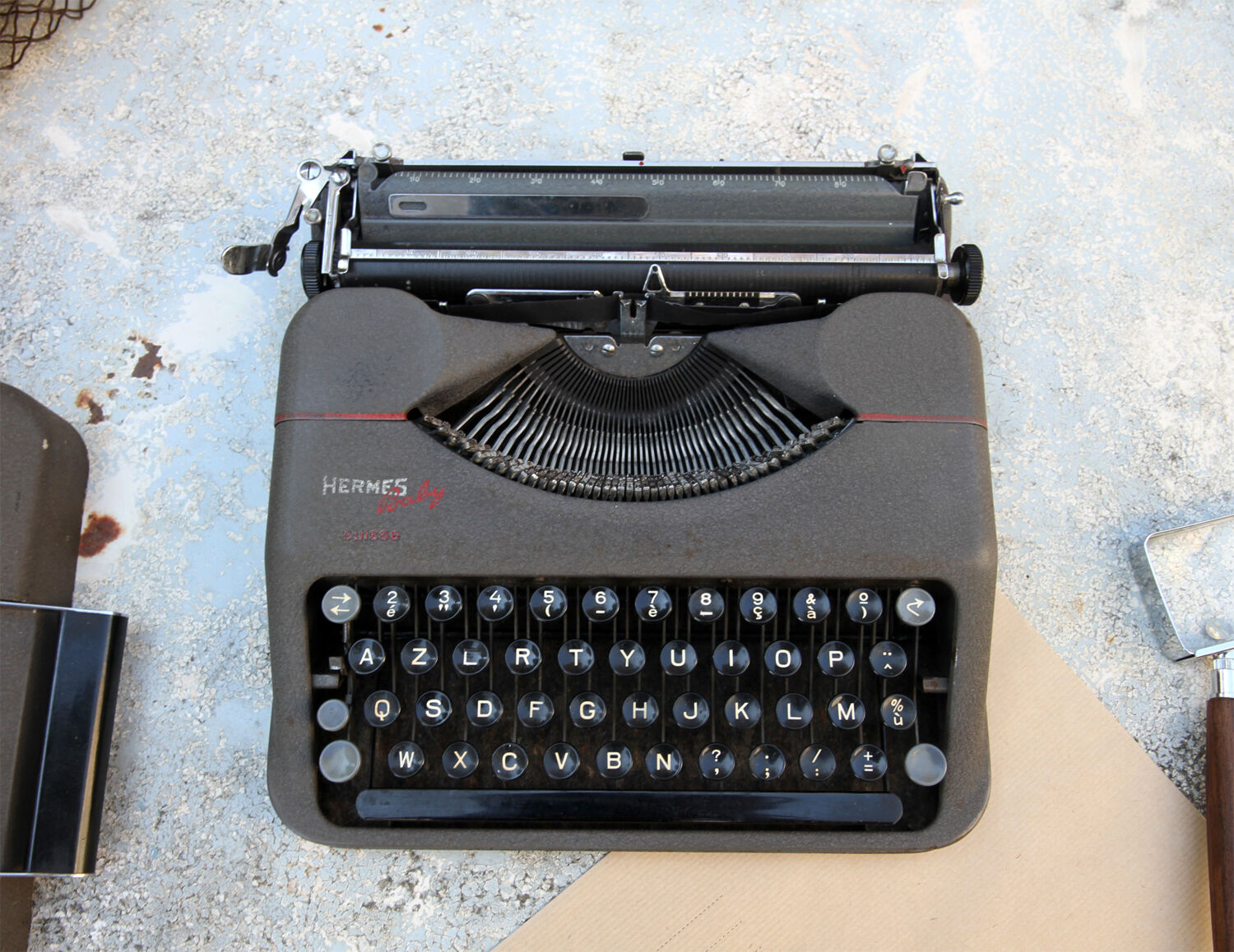Hermes Baby Noir typewriter from the 1950s