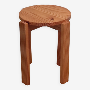 Tabouret scandinave en pin empilable