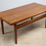Scandinavian rectangular teak coffee table, 1960