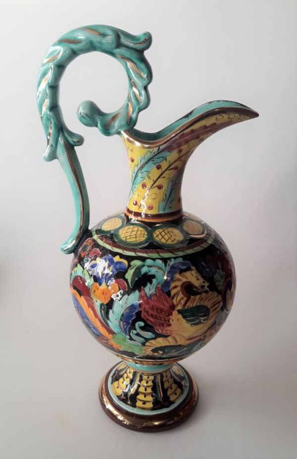 Vase aiguière céramique cerart Monaco des années 50