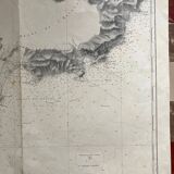 Old nautical chart - From Cap Camarat to Cap Roux via St Tropez St Raphael Ste Maxime