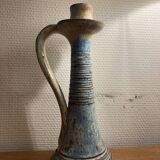 Blue ceramic candle holder