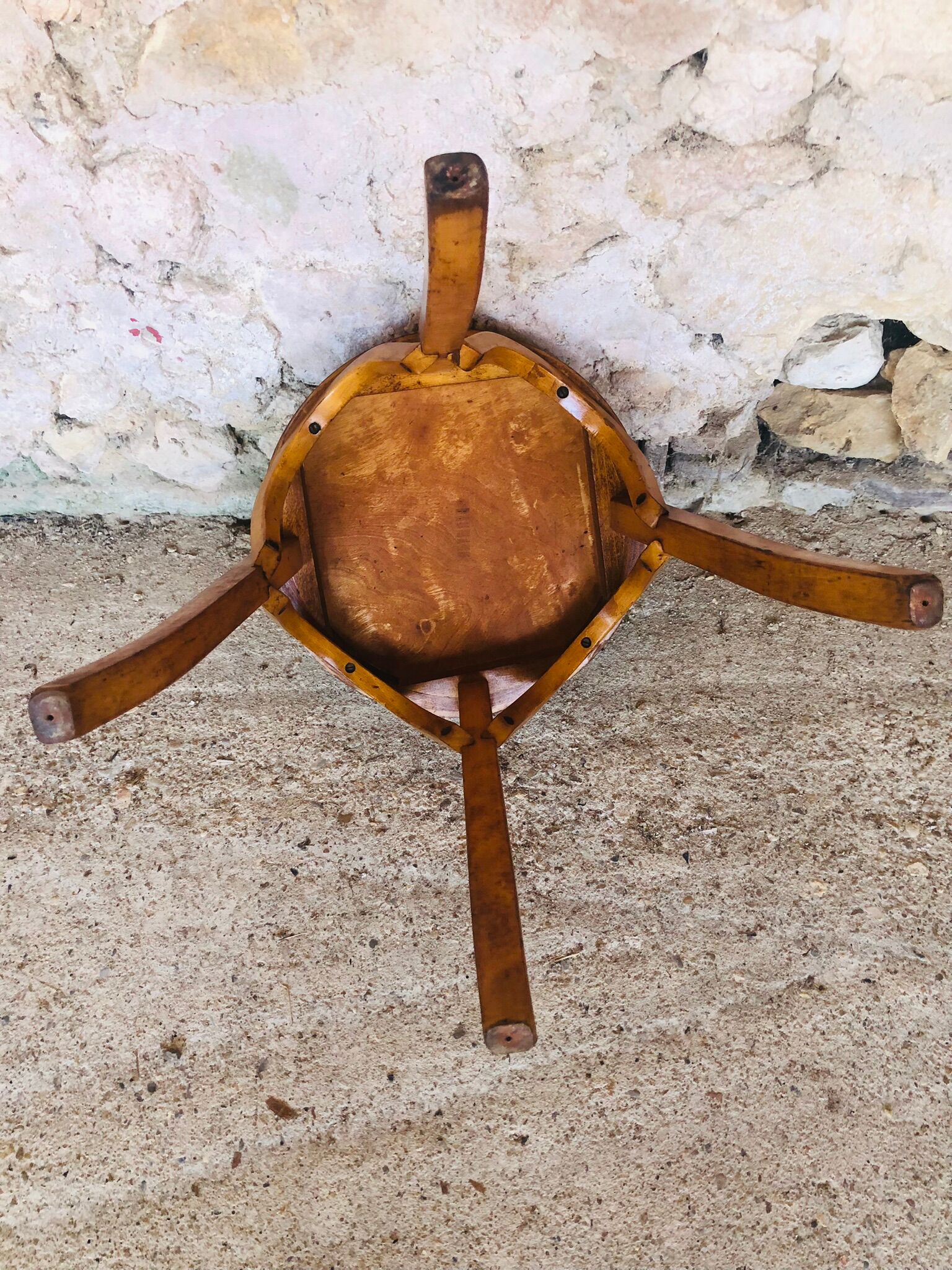 Vintage "Model 92" stool by Baumann, 1950's