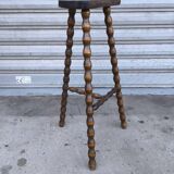 Solid wood tripod stool