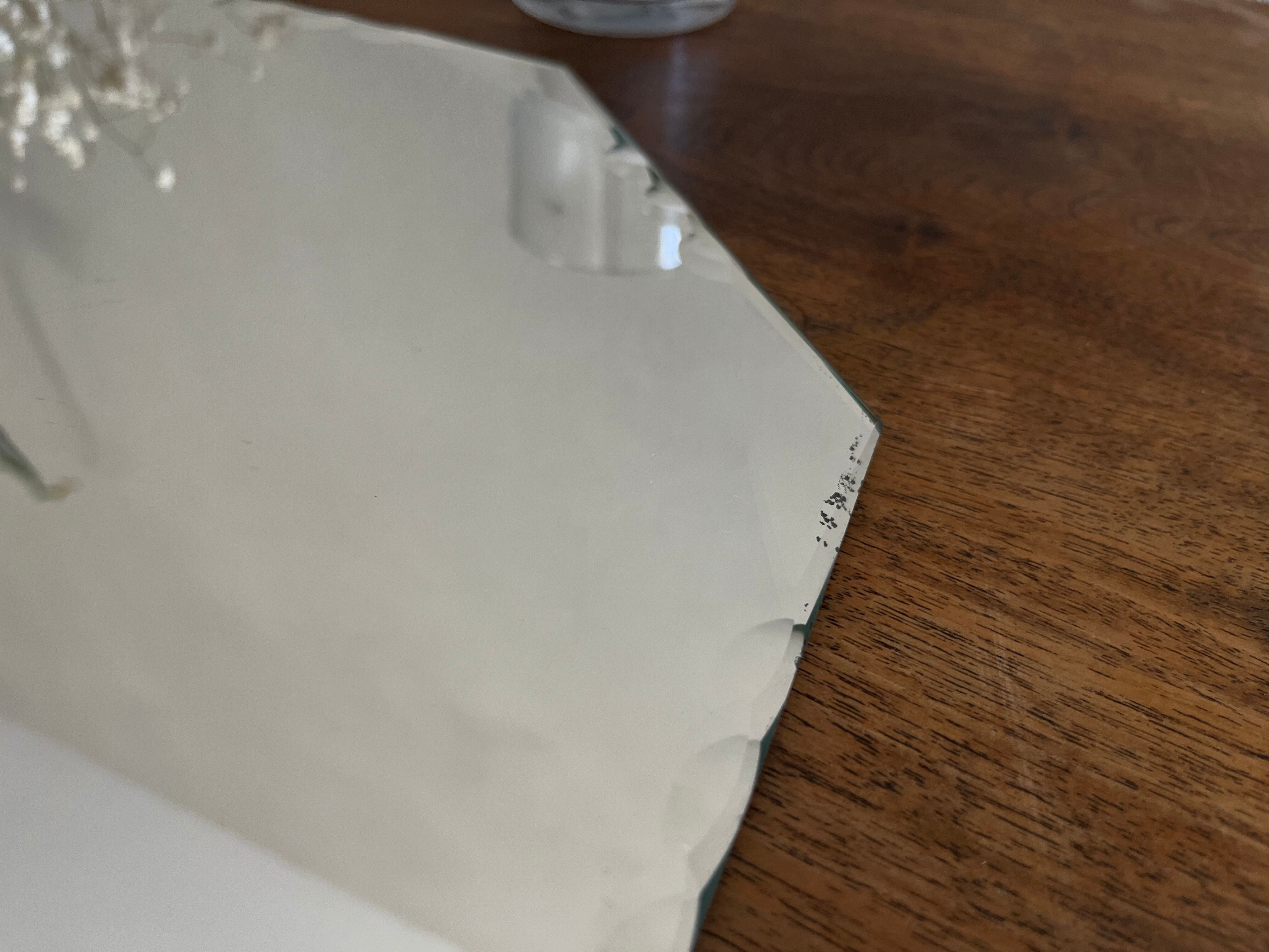 Octagonal beveled mirror 35 x 35 cm