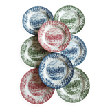 8 Johnson Bros "Coaching Scenes" English dessert plates