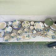 "Hortensia" table service from Luneville, earthenware, 80 pieces