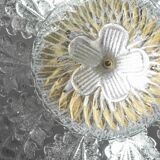 Charming transparent Murano glass leaf ceiling light or chandelier, 1970s