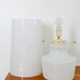 Lampe de salon en verre blanc, Italie années 60