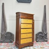 Cartonnier Formant Pupitre En Acajou D’époque Louis Philippe XIX Eme Siècle