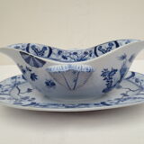 Saucière ancienne en faience fine creil montereau modèle  japon