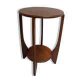 Table d'appoint ronde en chêne Art Déco