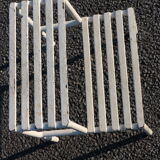 Stepladder white steel latté