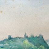 Painting Watercolor Landscape by Nicolas Markovitch (1894-1964)
