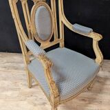 P​aire De Fauteuils Louis XVI En Bois Laqué