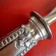 Serving, silvered metal leg cutlery