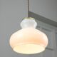 Mid-Century Italian Brass and Opaline Pendant Lamp