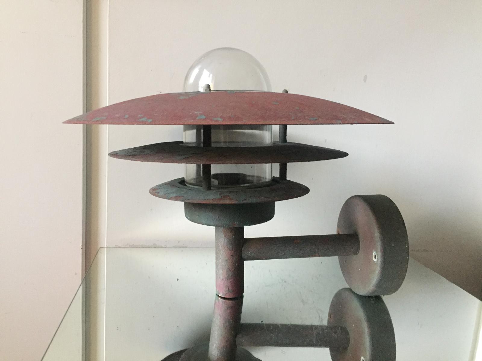 Danish Outdoor wall lamp in Cooper