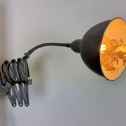 Grey Industrial Scissor Wall Lamp from Elektroinstala, 1960s