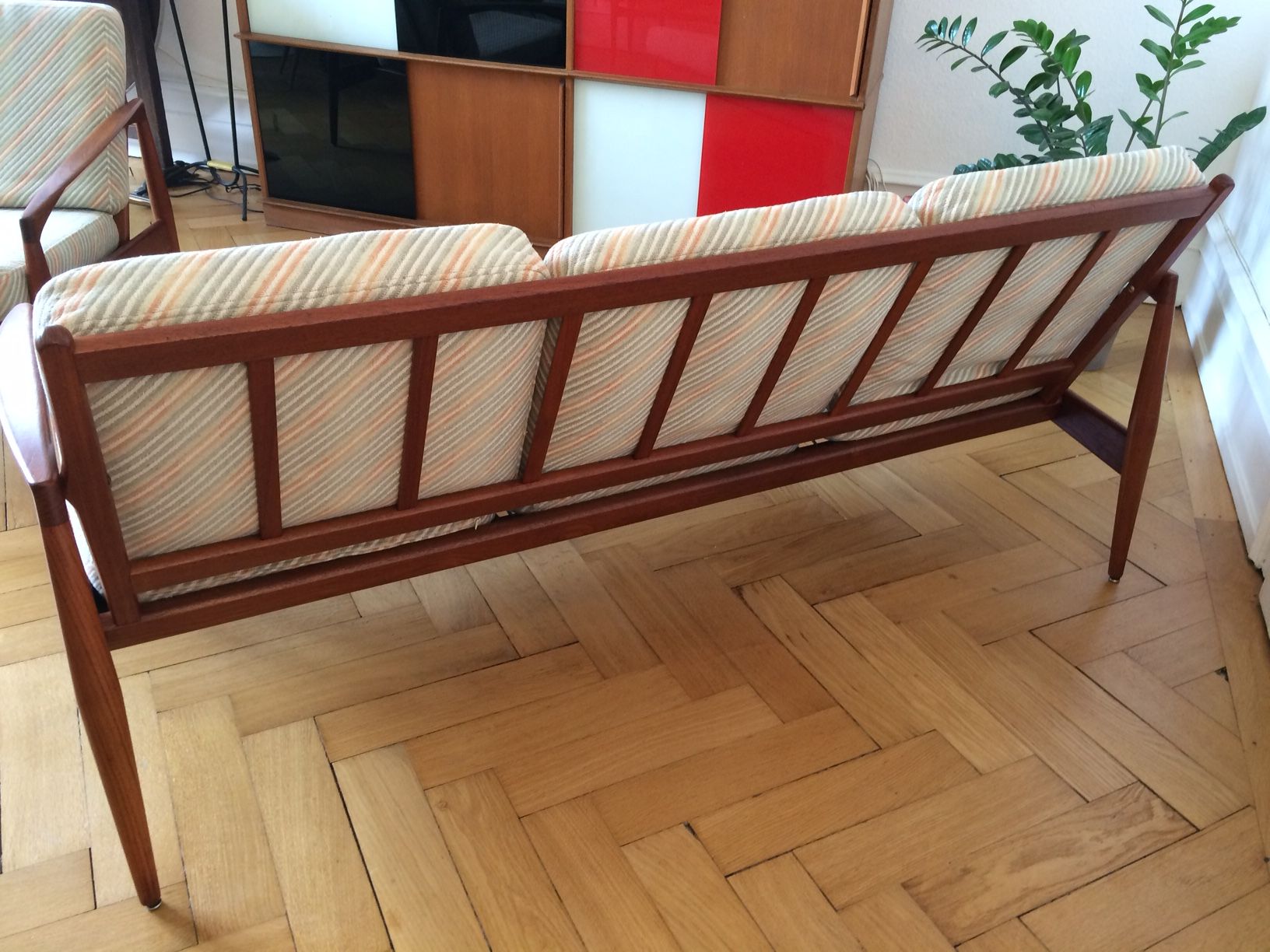 Danish sofa and armchair from the 1950s by Kaï Kristiansen