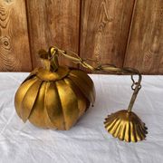 Vintage gold metal flower pendant
