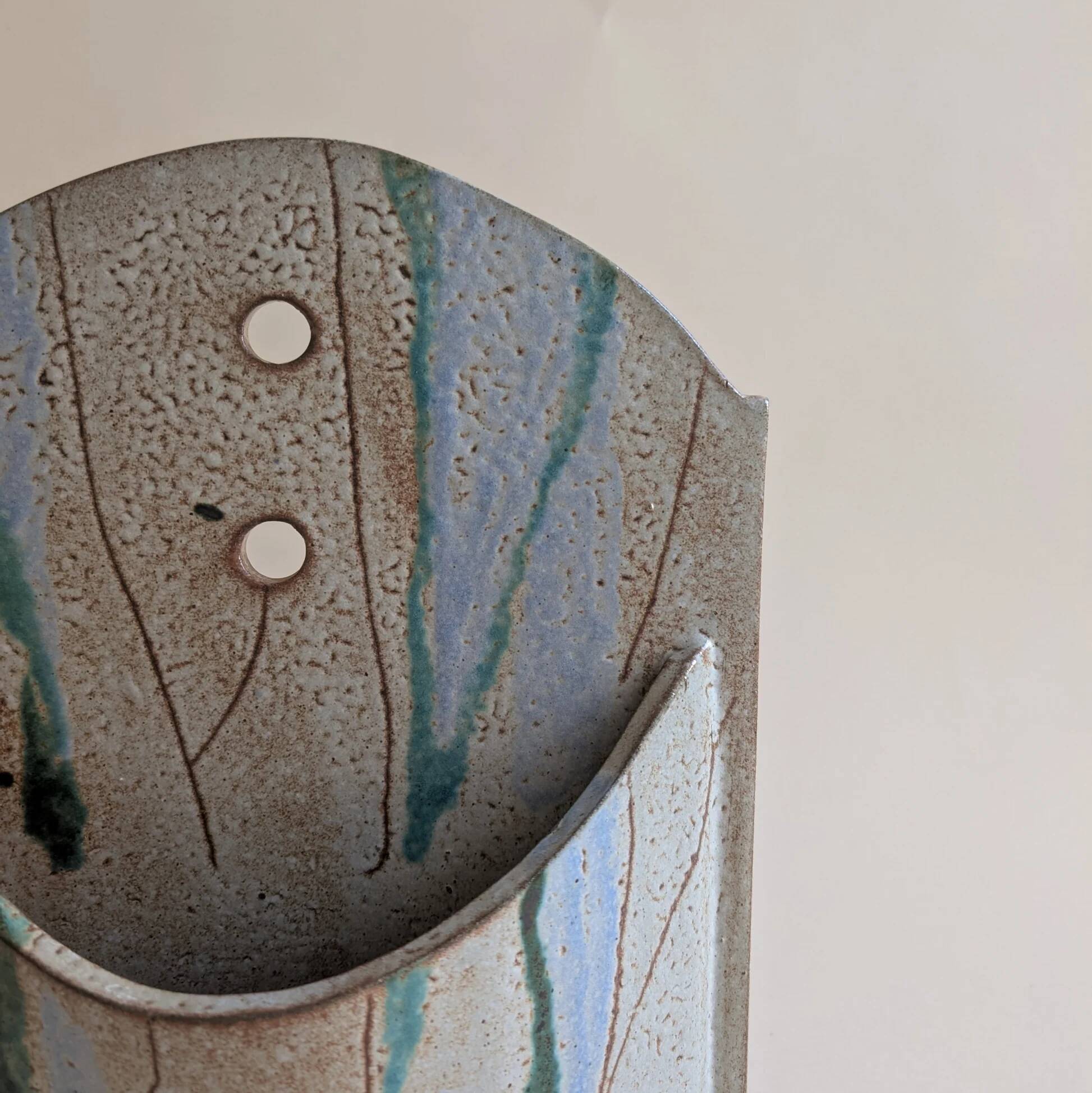 Ceramic wall trinket dish or vase
