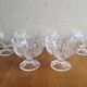 Set of 6 cut glass ice cream cups