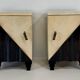 Paire de tables de nuit Art Déco italiennes attribuées à Gaetano Borsani, années 1930.