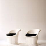 Vintage plastic armchairs