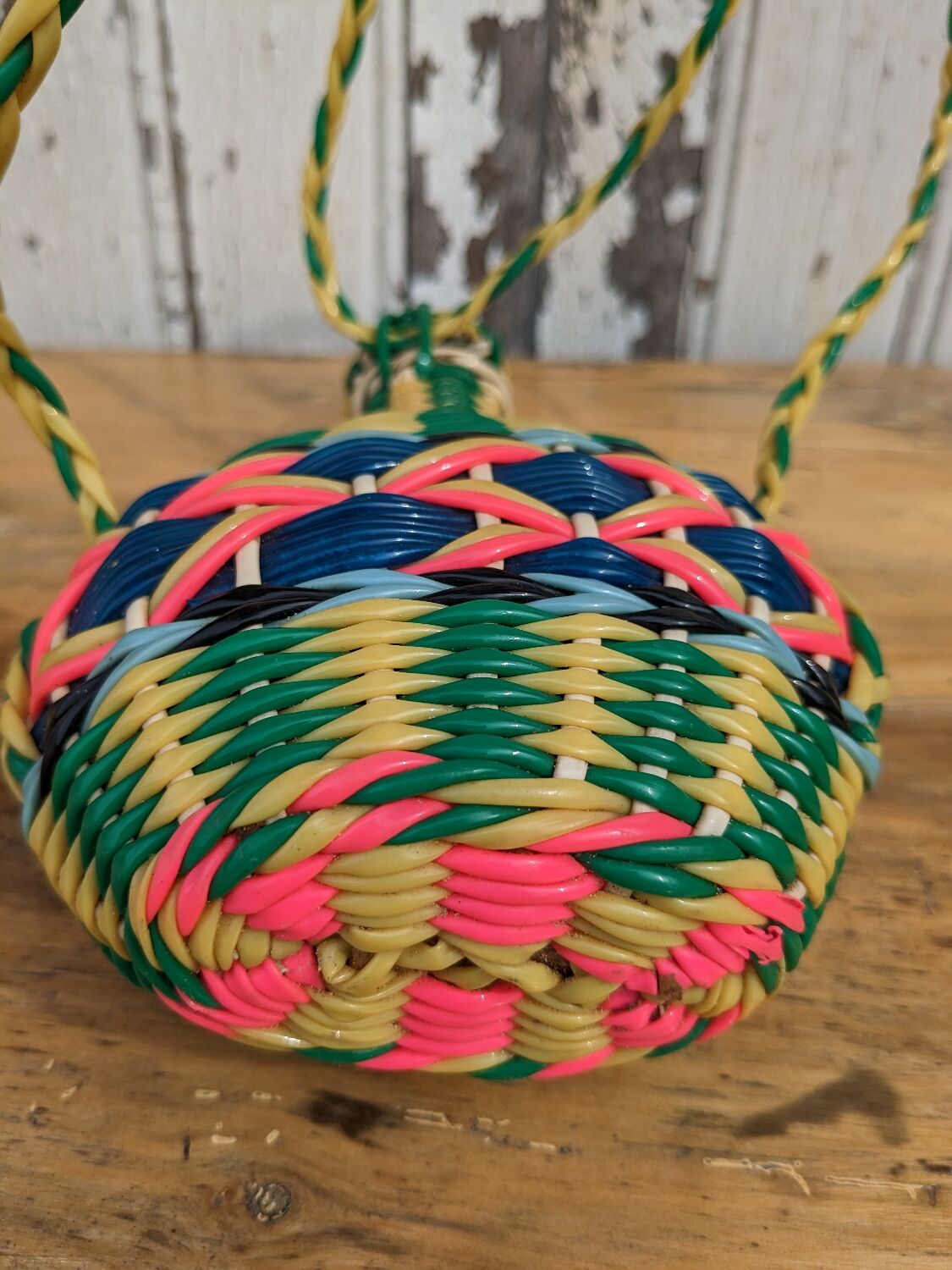Vintage scoubidou bottle