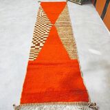 Tapis orange maroccain en laine 150cmx250cm
