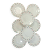 Set of porcelain soup plates