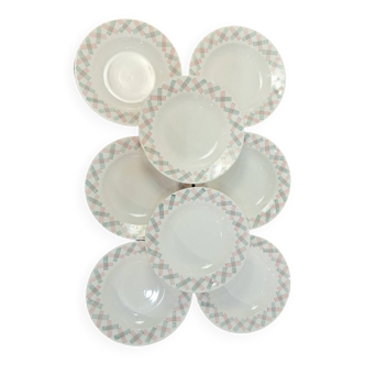 Lot d'assiettes creuses en porcelaine