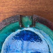 Ashtray or bowl in brutalist studio pottery by Gerhard Liebenthron, mid-century, 1960s, 1968.