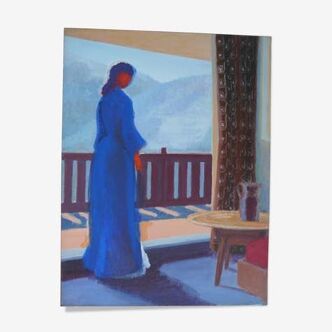 Toile femme au balcon