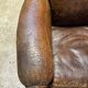 Old leather club chair