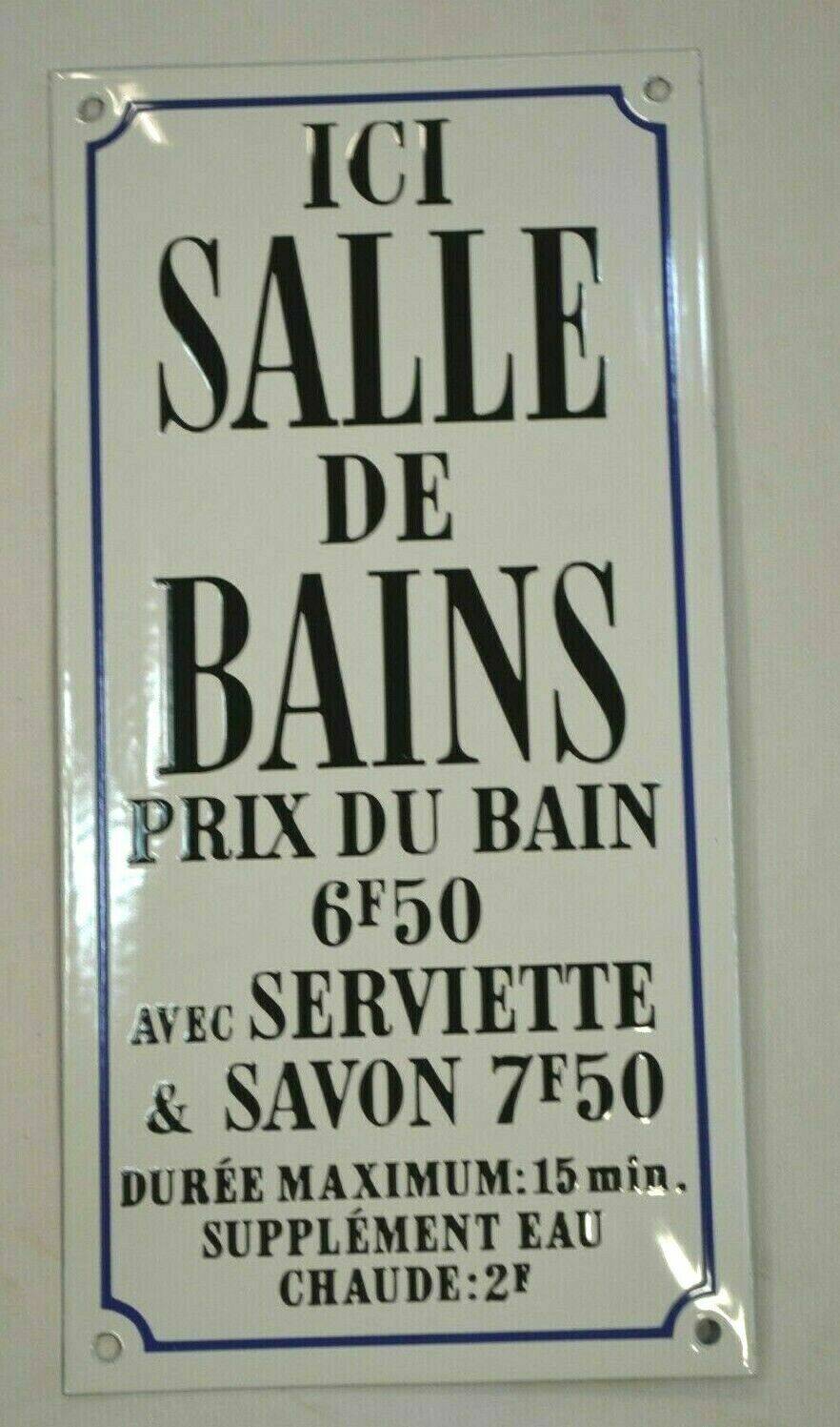 Enameled bathroom plate