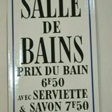 Enameled bathroom plate