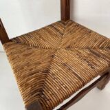 Wood and straw children's chair
