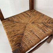 Wood and straw children's chair