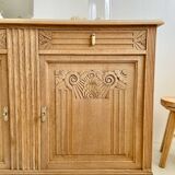 Grand buffet Art Déco en chêne massif - Enfilade vintage