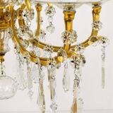 Maria Theresa salon chandelier, baroque Lobmeyr, crystal glass, Vienna, 1940s